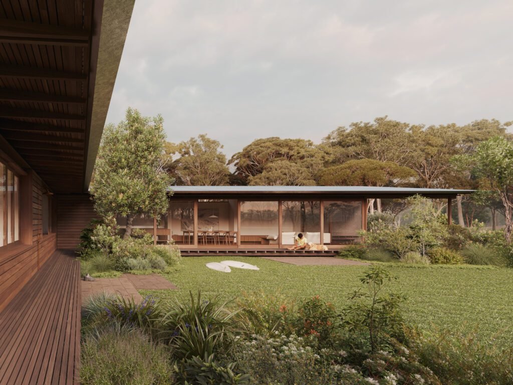 House with garden in front