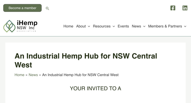 An Industrial Hemp Hub for NSW Central West
