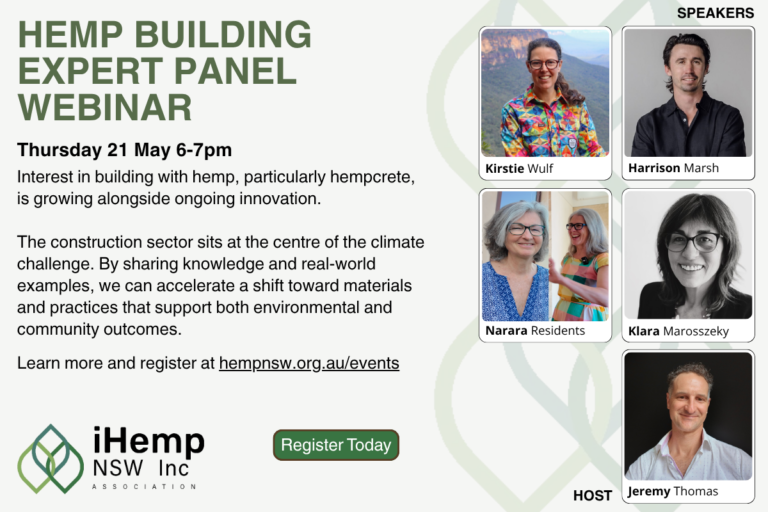 Hemp Building Expert Panel iHemp NSW Webinar
