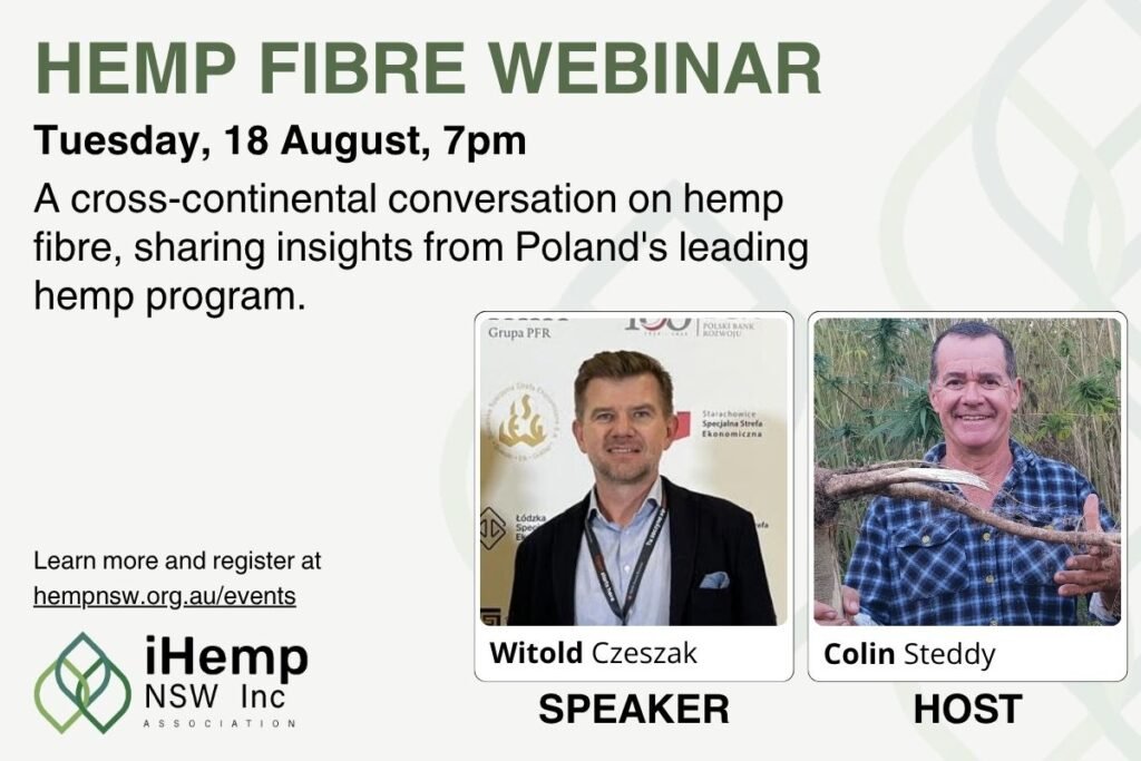 Colin Steddy Hosts Hemp Fibre Chat with Witold Czeszak: Free Webinar